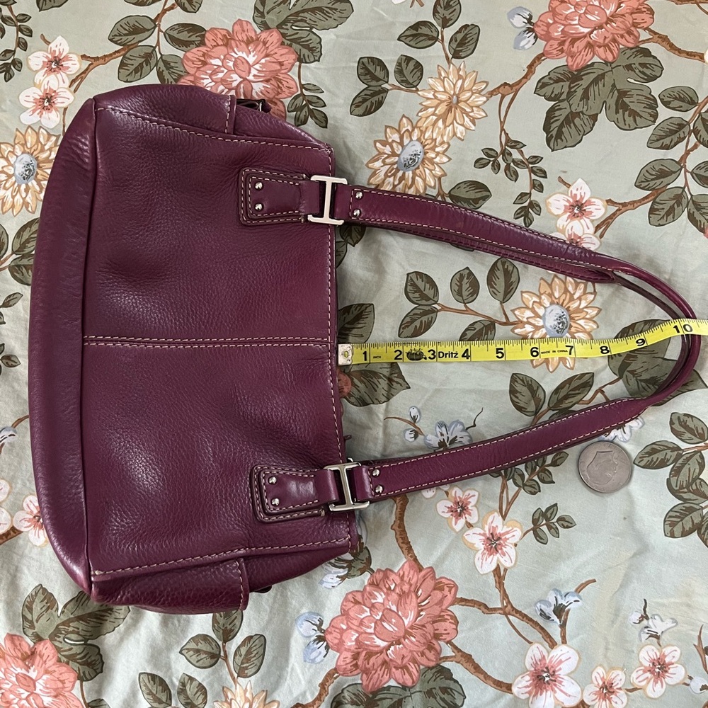 Fossil Purple Leather Shoulder Bag - Picture 15 of 15